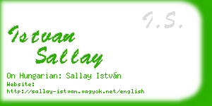 istvan sallay business card