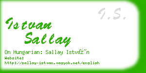 istvan sallay business card